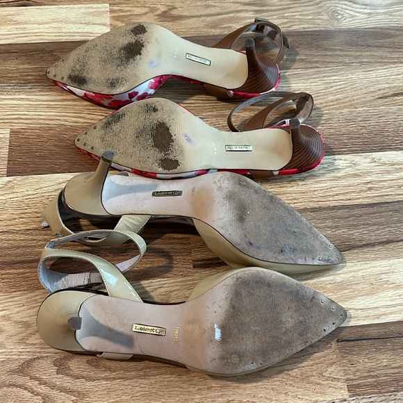 Bundle 2 pairs of Louise et Cio shoes small heel, ankle strap size 11 - Picture 8 of 9